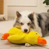 1pc Large Duck Design Pet Grinding Teeth Squeaky Plush Toy, Durable Chew Toy For Dog Interactive Supply 1