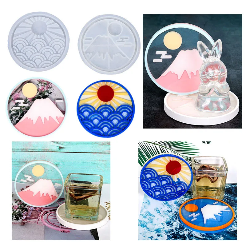 Silicone Mold Art Cup Mat DIY Mold Ornament Mold Decoration Tools Silicone Mould Resin Moldi Cup Mat Gift