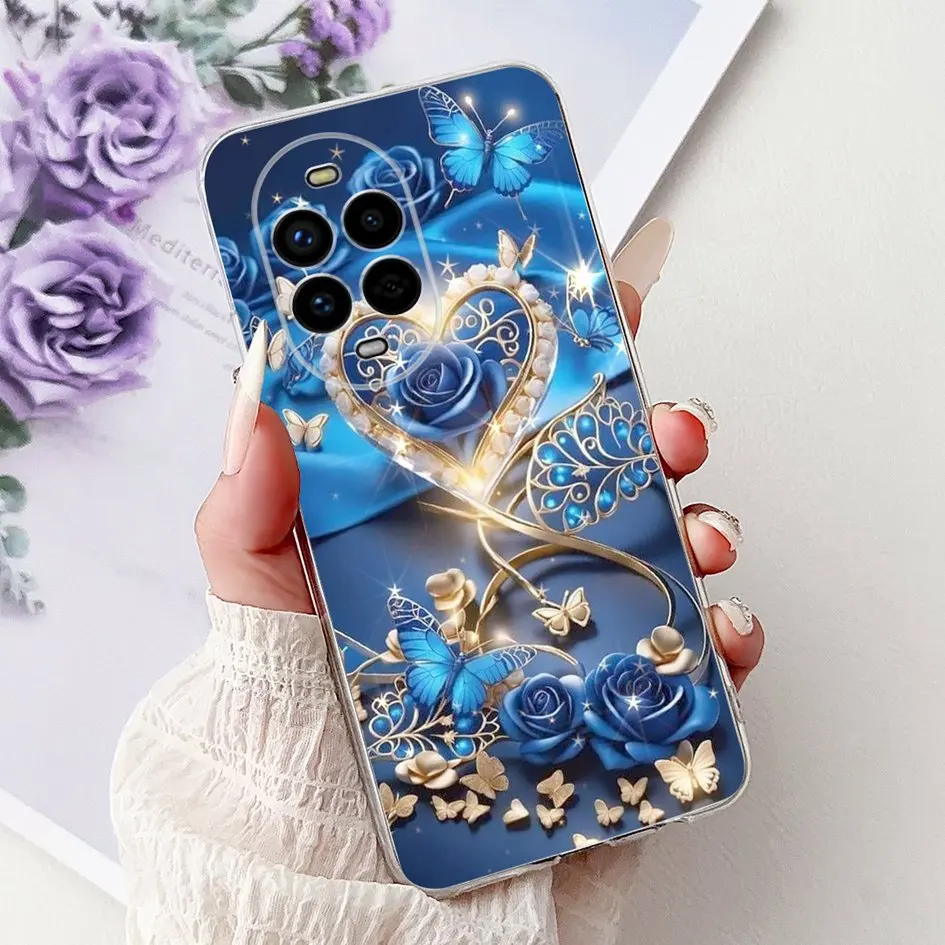 Floral Butterfly Soft Silicone Phone Case - Clear Protective Cover