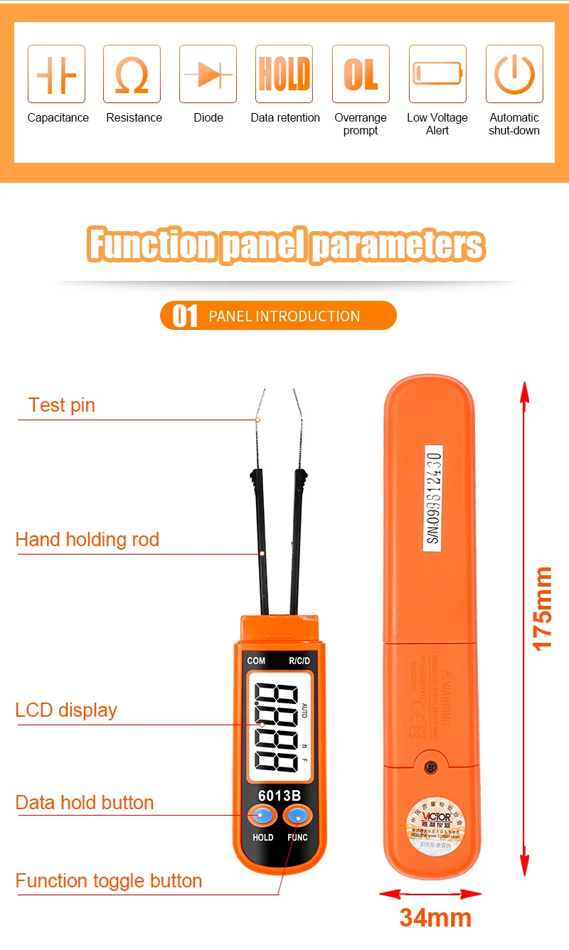 inteligente smd tester instrumento resistor faixa automática