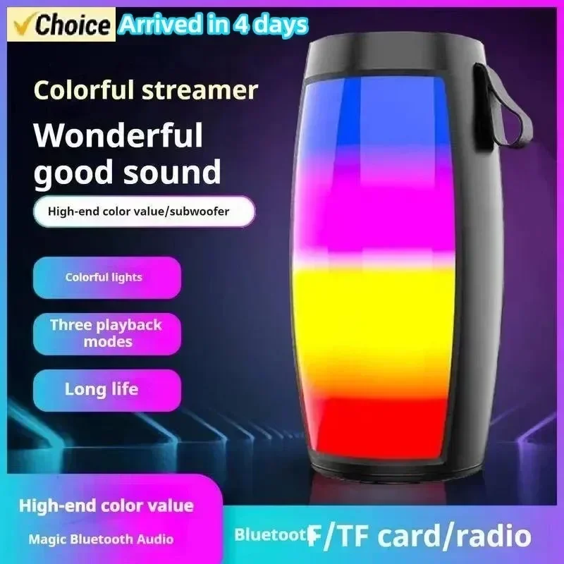 XICKU Wireless Bluetooth Speakers Powerful Portable Sound Box Subwoofer Car Audio Bass MP3 Player Sound System LED Lights