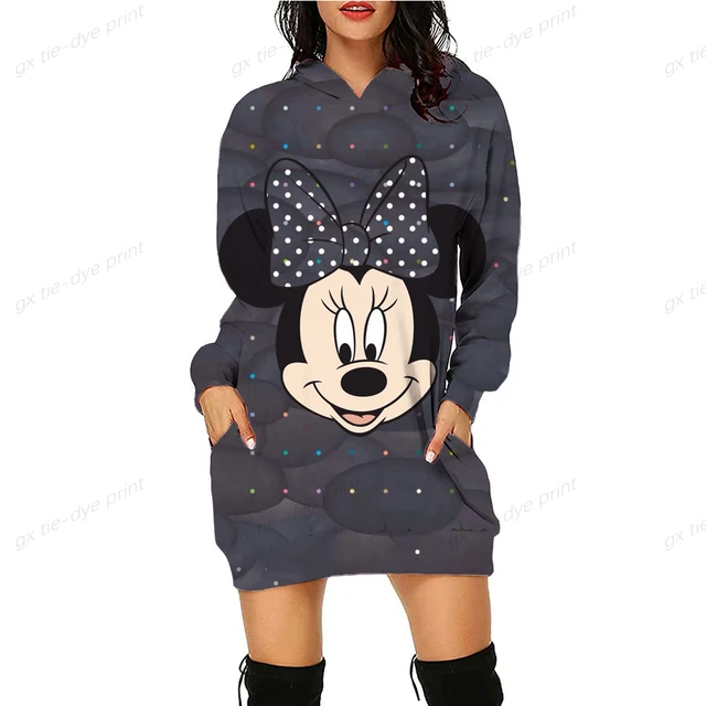 Sudadera con capucha de Disney para mujer, sudadera informal con estampado  de Mickey, ropa de calle de manga larga a la moda, Otoño e Invierno -  AliExpress