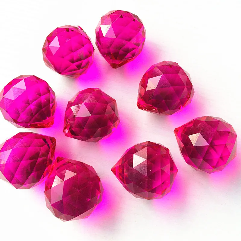 

50 шт./лот 30 мм Хрустальные Граненые Шарики стеклянная люстра подвески стеклянные сферы фэн-шуй Свадебный декор и искусственное событие