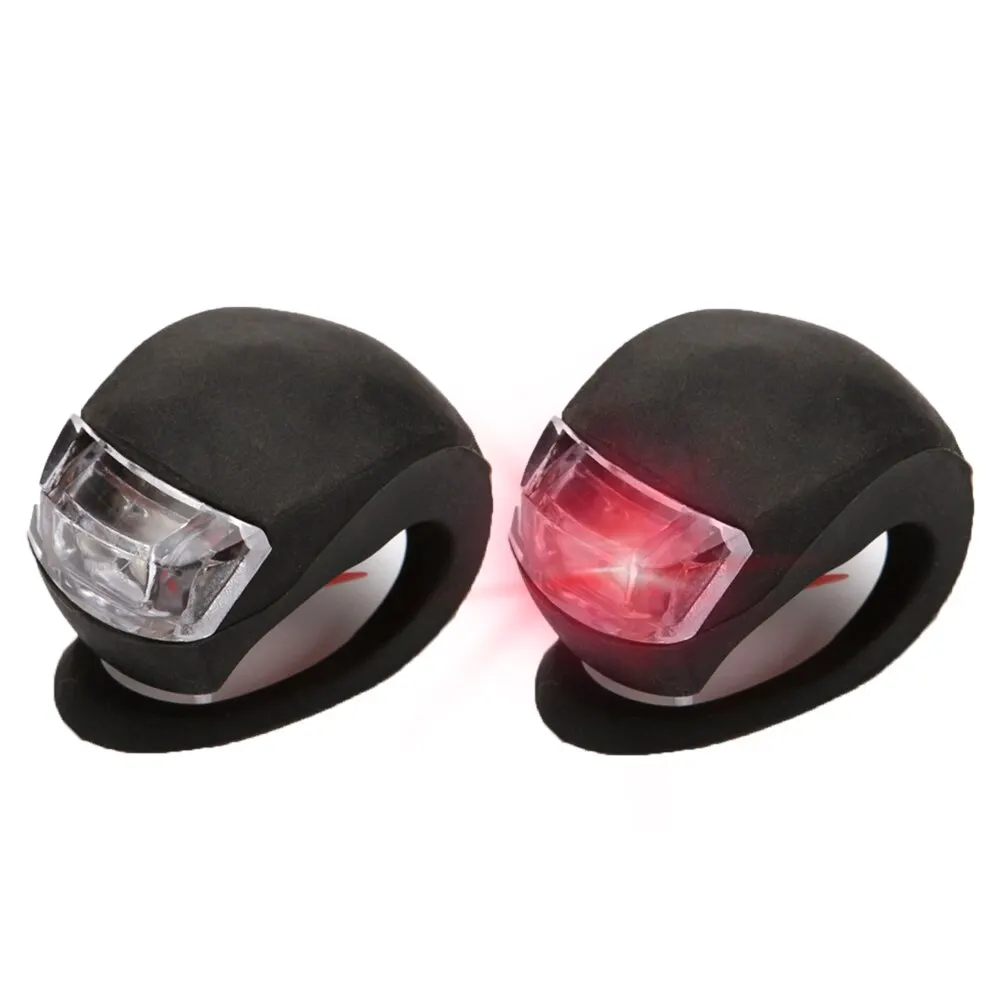 ตัวเลือกสินค้า ไฟหน้า-ท้ายจักรยาน LED กันน้ำ แฟลชสีสันสดใส