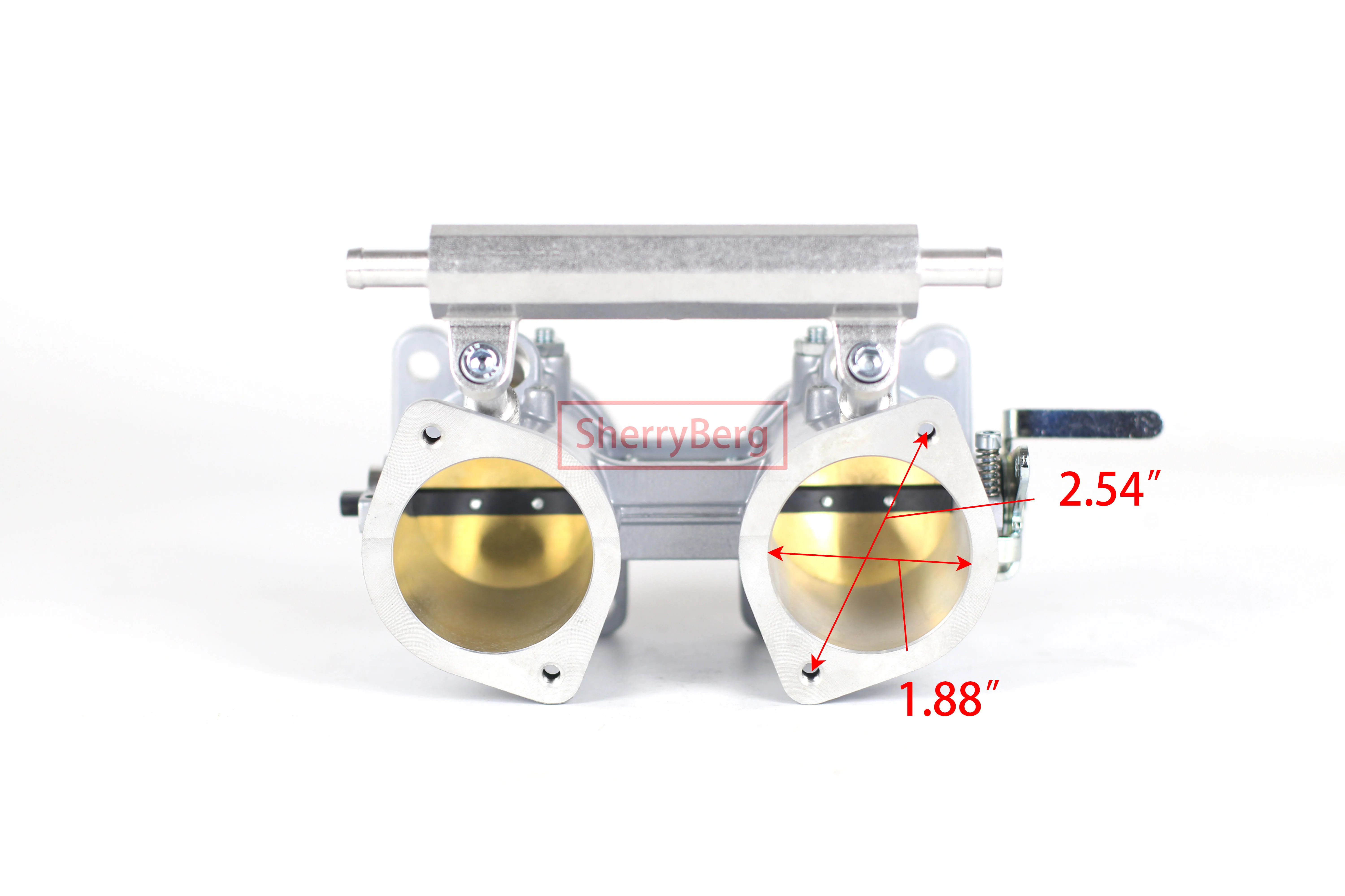 셰리버그 48MM 48IDF TBS 스로틀 인젝션 바디 (제니베이 EMPI IDF 베이스 카브 84mm 톨 TFP48I, 웨버 델로르토 W 연료 레일 호환)