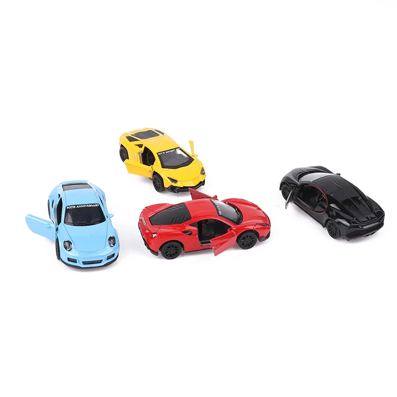 

Boy Sports Car Ornament With To Open The Door Gift Car Toy 1:43 Diecast Alloy Car Model Metal Pull Back Simulation Props