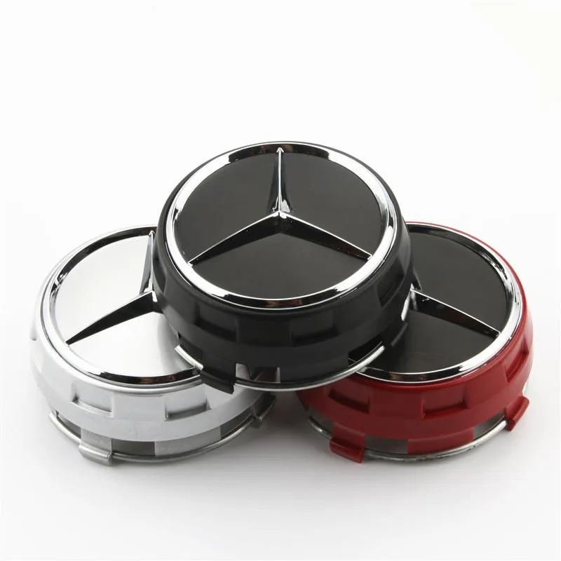 자동차 휠 센터 허브 캡 커버, 메르세데스 벤츠 B/C/E/S 클래스 A 클래스 C200L GLC GLK CLA W166 W163 W221, 75mm, 4 개