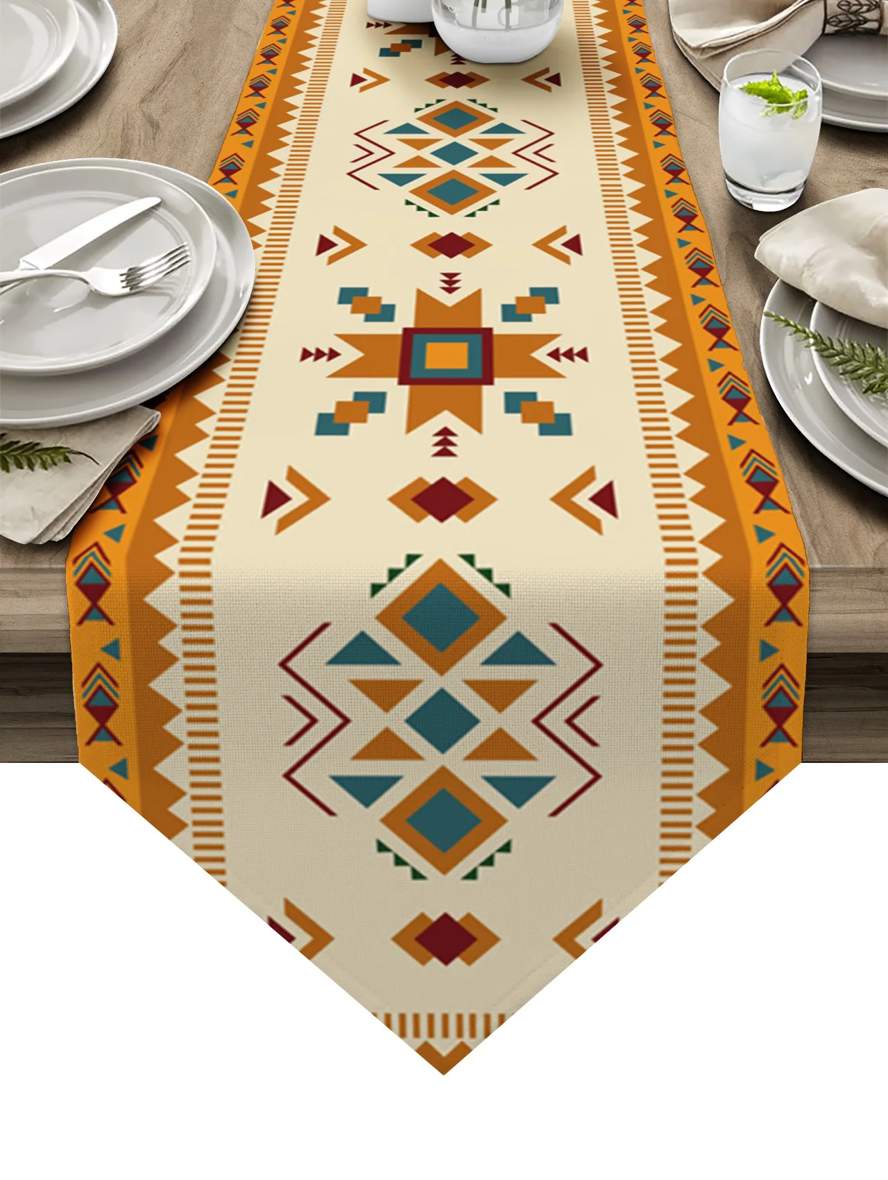 

Ethnic Symbols Texture Loop Arrow Decoration Tablecloth Table Runner Wedding Decor Party Decor Supplies Table Runners