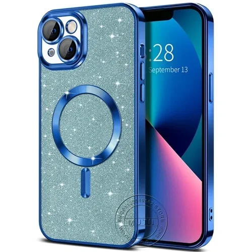 Glam Sparkle Plating Soft Case - Stylish Wireless Charging Cover
