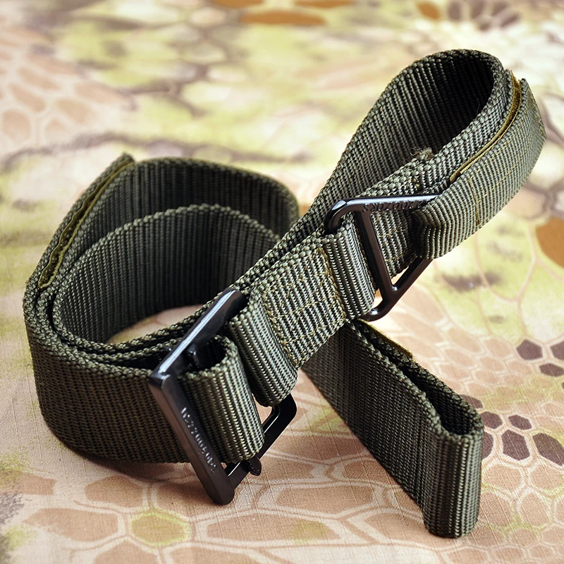 Tactical Belt Army Outdoor Nylon Waist Belt Metal Buckle Hook Accessories Waist Support Hunting Duty Men Military