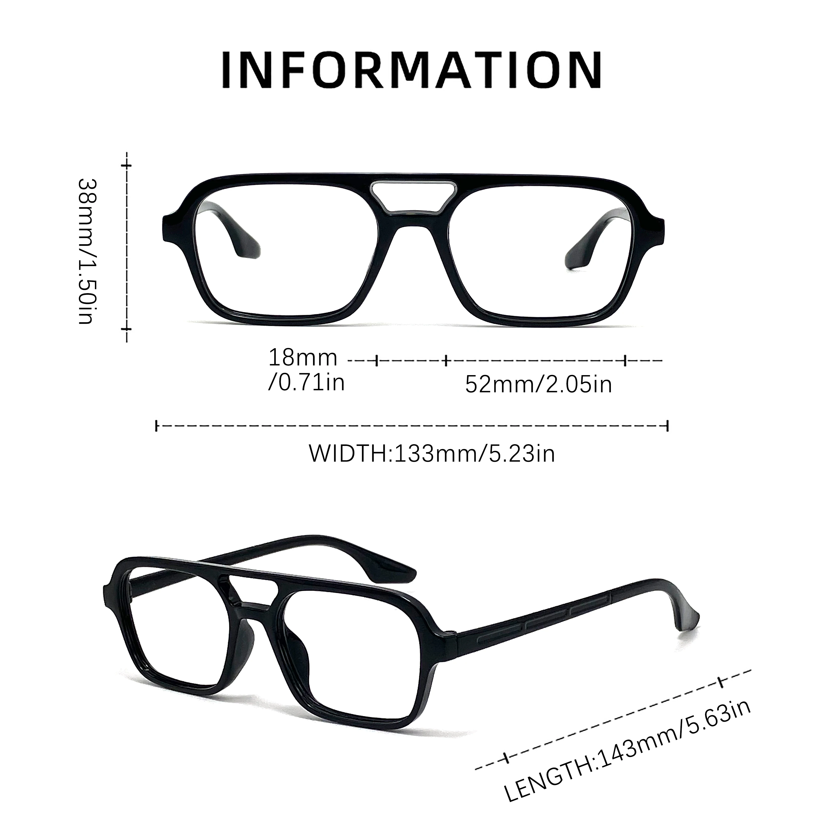 Neue Retro Doppel Strahl Lesebrille Modische Anti-blau Licht Lesebrille männer High-definition-Lesebrille 551 – Detail 4