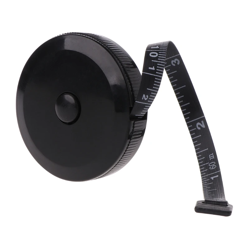 Tape Measure Measuring Tape Black Soft Tape Measuring 1.5m for Body Measuring Tape Cloth Physicians Dual Sided Retractable Tool