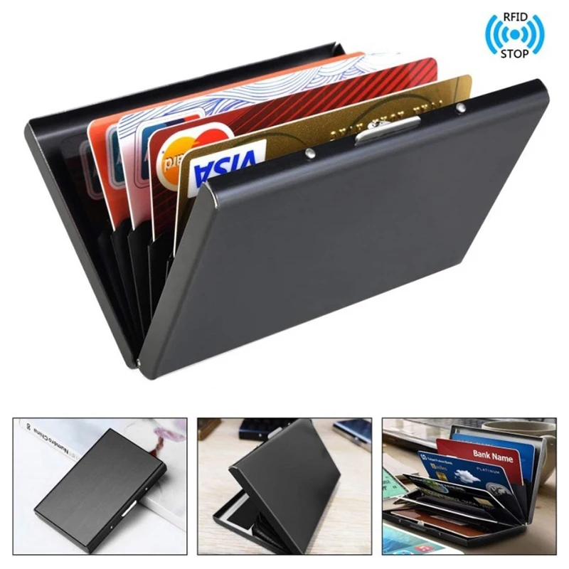 

6 Card Slots Slim Pockets Business Card Holder Anti-theft Credit Card Holder Card Case For Business Cardholder Women For Cards