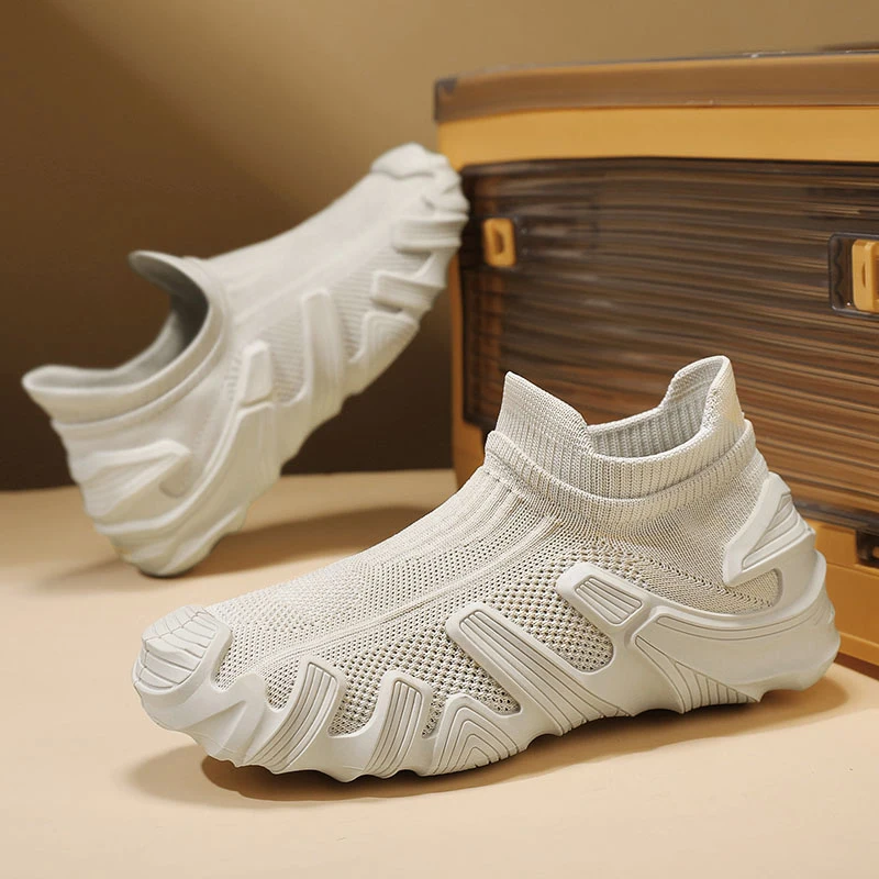Flying Woven Socks Shoes Men's Shoes Summer Breathable Casual Sports Men's Thick Soled Running