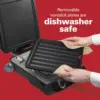 4-in-1 Indoor Grill & Electric Griddle Combo with Bacon Cooker, Opens Flat to Double Cooking Surface, Removable Nonstick Plates 6