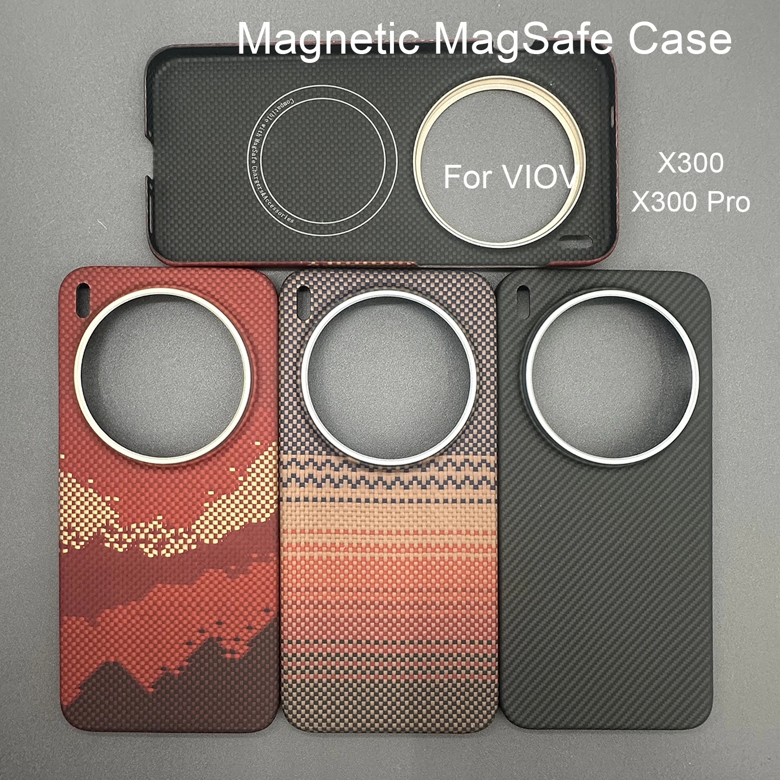 Magnetic Kevlar Aramid Carbon Fiber Slim Case - Black, Lightweight, and Thin