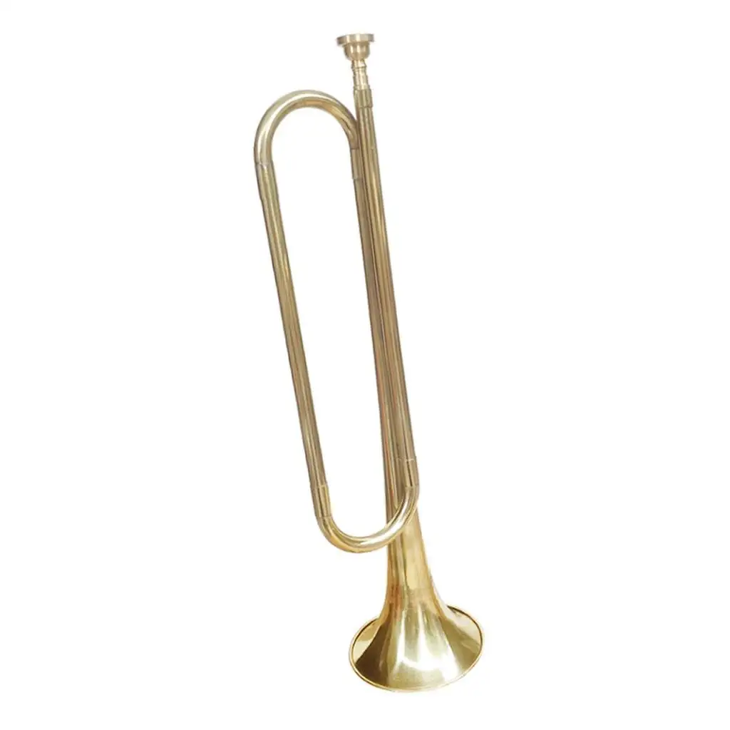 Antique Style BB Bugle Portable Musical Instrument Brass Blowing Cavalry for Beginners