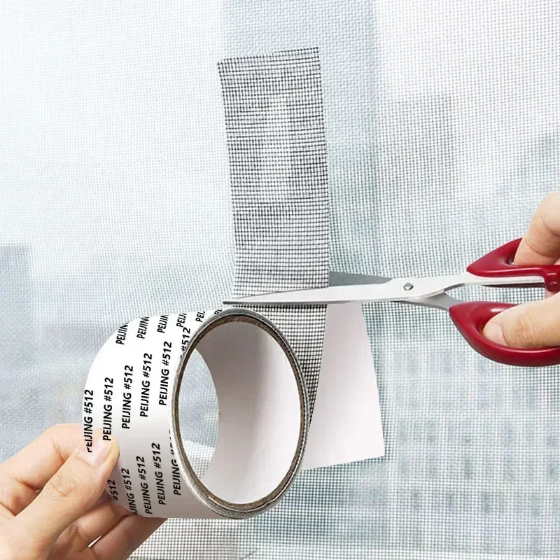 Window Screen Repair Tape Waterproof Window Screen Repair Tape Door Window Fix Self-adhesive Net Patch Anti-Insect Mosquito Mesh Broken Holes Repair stick