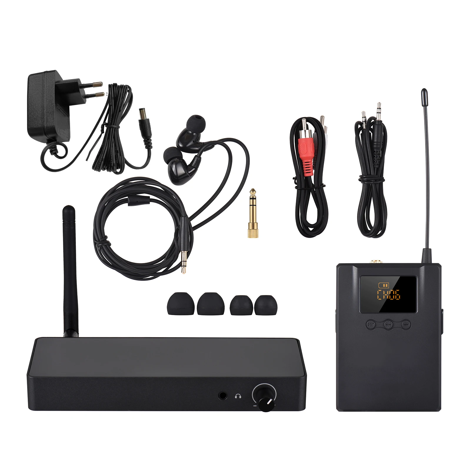 TAKSTAR WPM-300 Wireless Monitoring System with In-ear Earphone UHF Audio Transmitter Bodypack Receiver 164FT Transmission