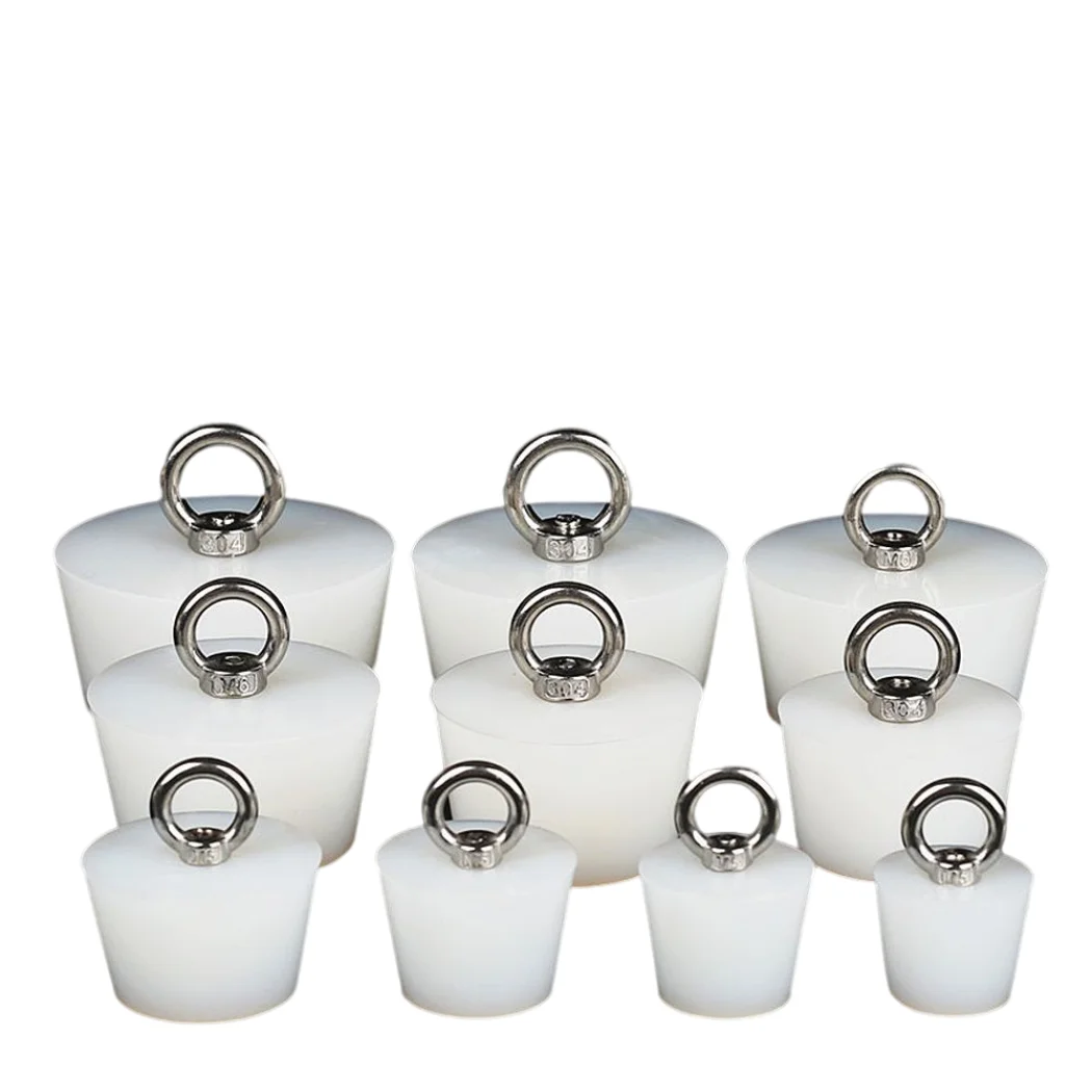 

Food Grade Silicone Plug Solid Thermos Glass Stopper Sealing Cover Stainless Steel Ring Test Tube Plug Floor Drain