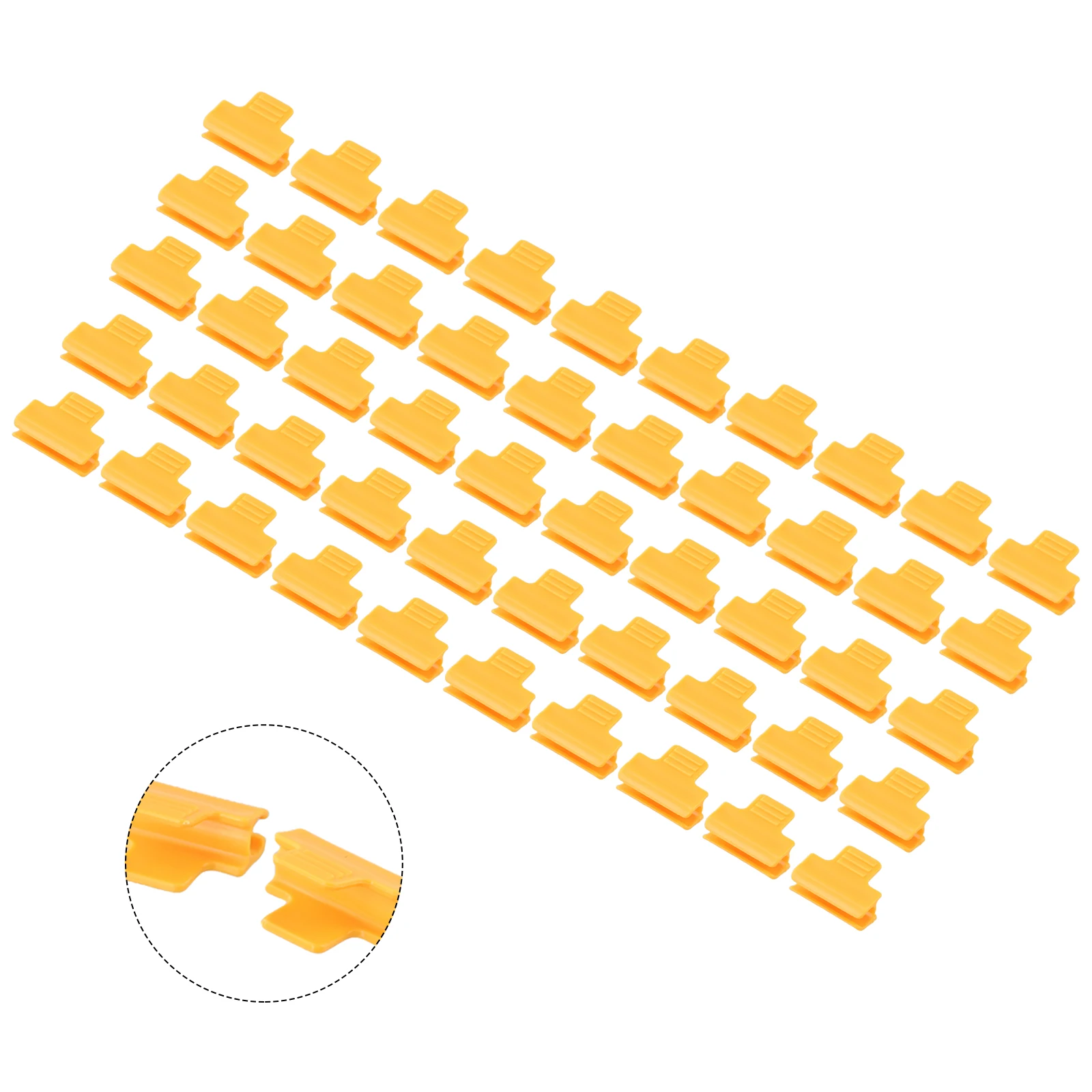 

Коррозионно-стойкие зажимы для пластиковой пленки 50 шт. подходит для труб 11 мм выпуклая конструкция для надежного захвата быстрое соединение оранжевый