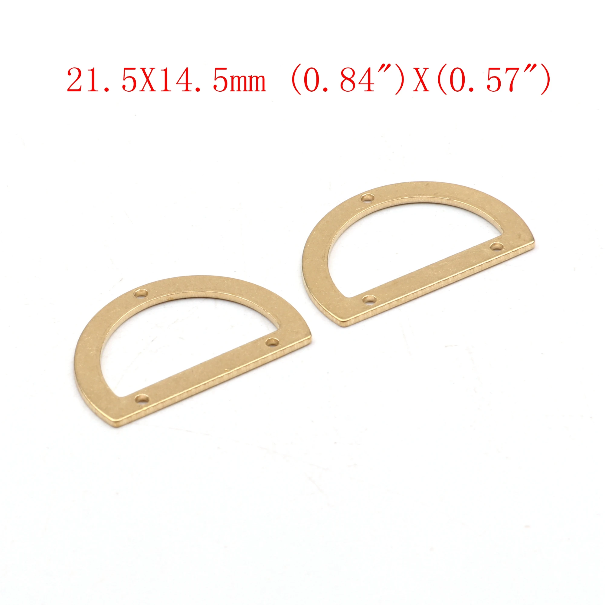 Charms aus gehämmertem Messing, Halbkreis-Anschluss, Zubehör für DIY-Ohrringe, Halskette, Armband, DIY-Herstellung, Schmuckzubehör – Detail 8