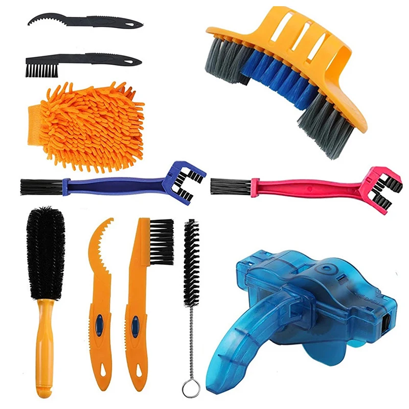 

Очиститель цепи для велосипеда чистящие щетки, набор для чистки велосипеда, щетка для обслуживания велосипеда, инструмент для горного, дорожного, городского, BMX велосипеда