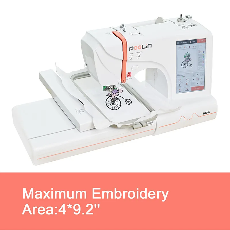 Sewing and Embroidery Machines, Computerized for Beginners 75 Built-in  Designs, Use for Home Clothing and Bedding with 4 x 9.2 Embroidery Area  and