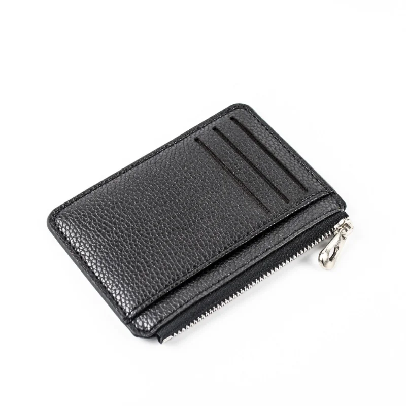 Slim Wallet Purse PU Leather Women Men Card Holder Unisex Zipper Business Card Case Credit Mini Bank Cards Holder Gift Wallet leather wallet pu wallet pu leather wallet mens wallet card holder card holder wallet