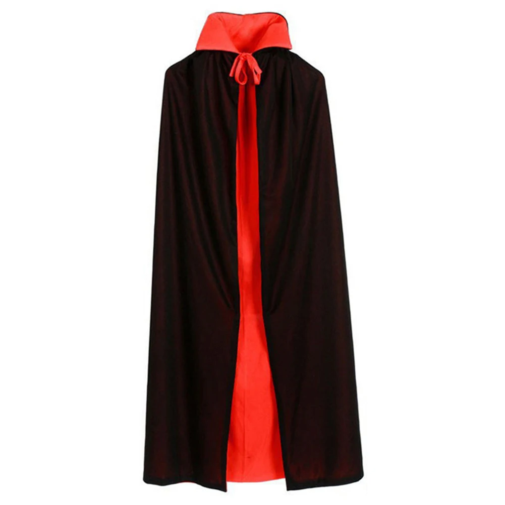 Halloween Unisex Clothing with Long Hooded Red Black Robe Witch Grim Reaper Medieval Dress for Kids Adult Party