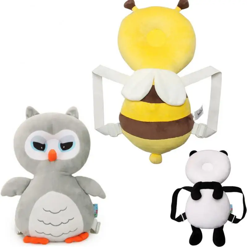 Owl Headrest Baby Anti-fall Baby Anti-fall Head Protection Cartoon Pillow Protective Pad School Bag Pad