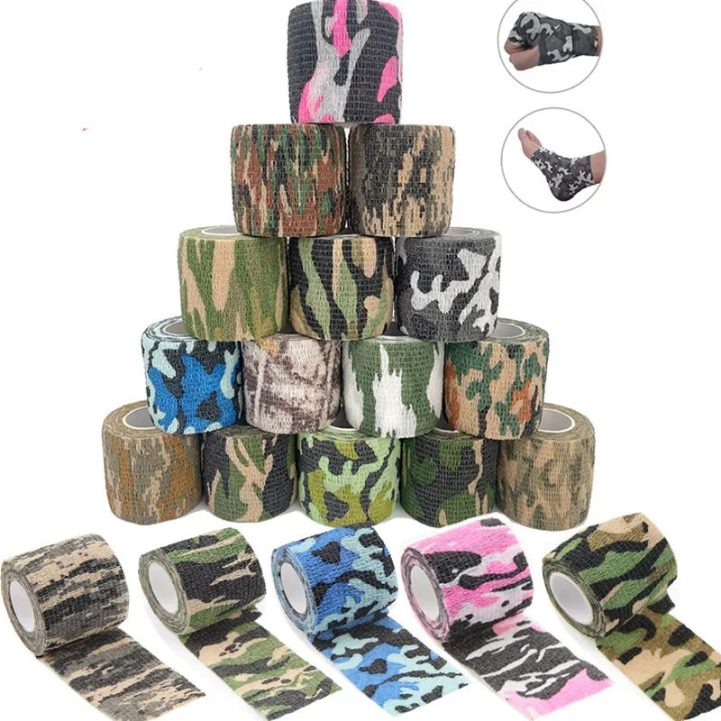 1/6 stücke 5*450 cm Einweg Selbst-klebe Flex Elastische Camouflage Verband Tattoo Griff Grip Rohr wrap Ellenbogen Stick Motion Band – Detail 1