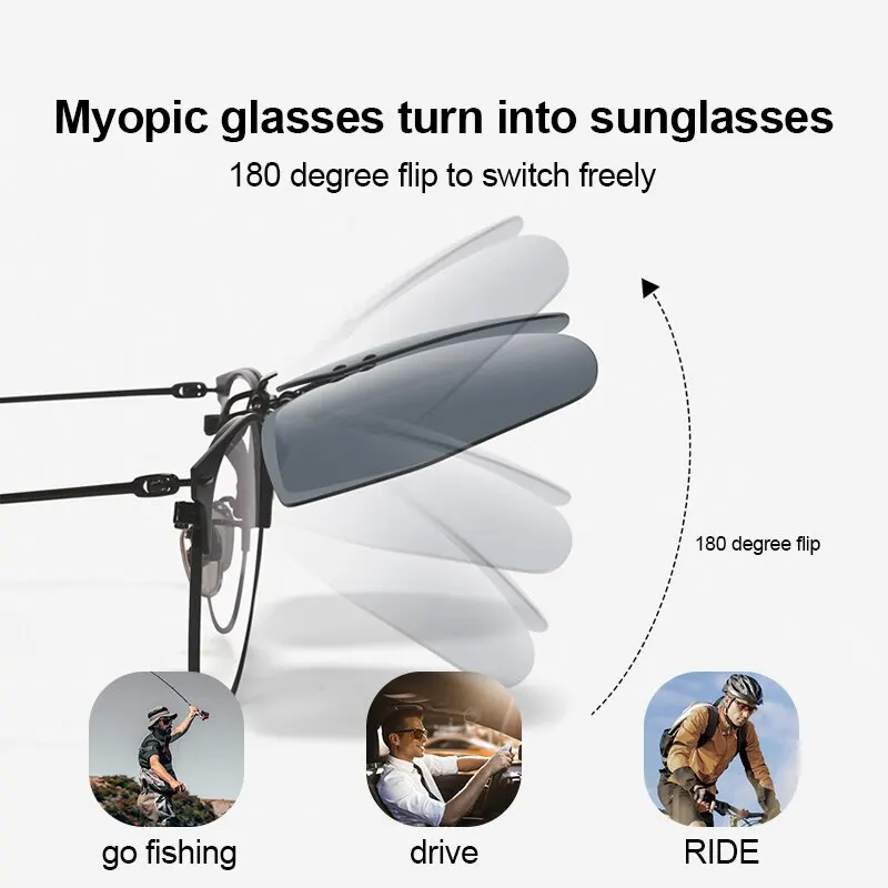 Polarized Sunglasses 4 Color Grey Lenses Polarized Sunglasses Clip On UV 380