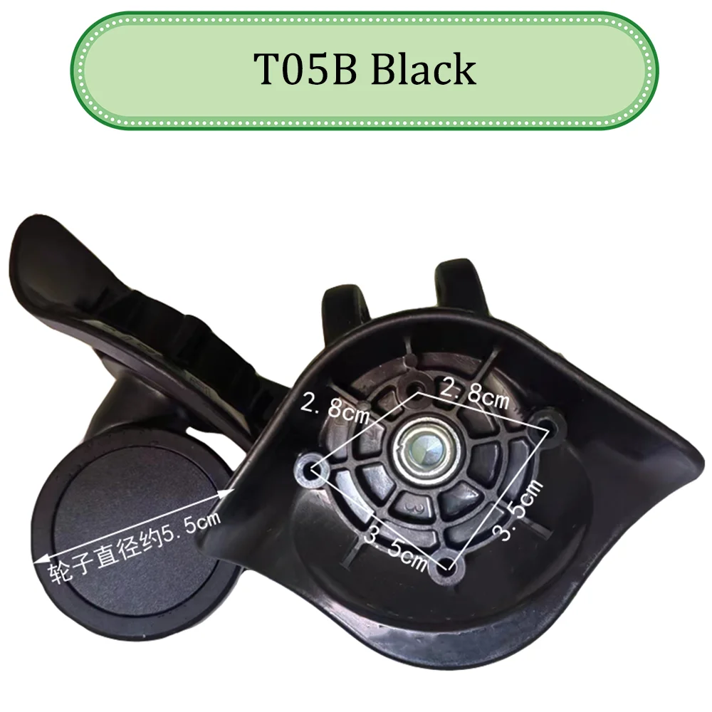 For SJTOBOL For WHEEL HOUSING T05B Black Universal Wheel Trolley Case Wheel Luggage Pulley Sliding Casters wear-resistant Repair