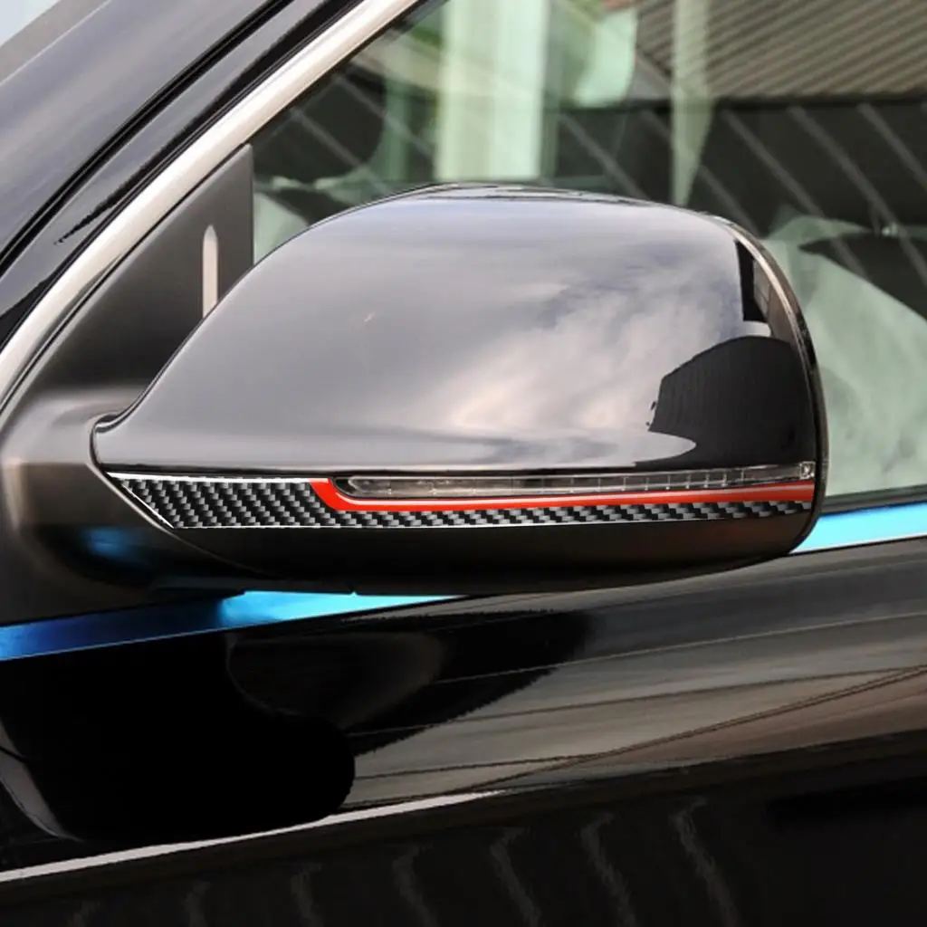

Car Modification Accessories Exterior Carbon Fiber Rearview Mirror Anti-Rub Strips Trim For Audi Q5 8R Q7 Auto Decor Stickers