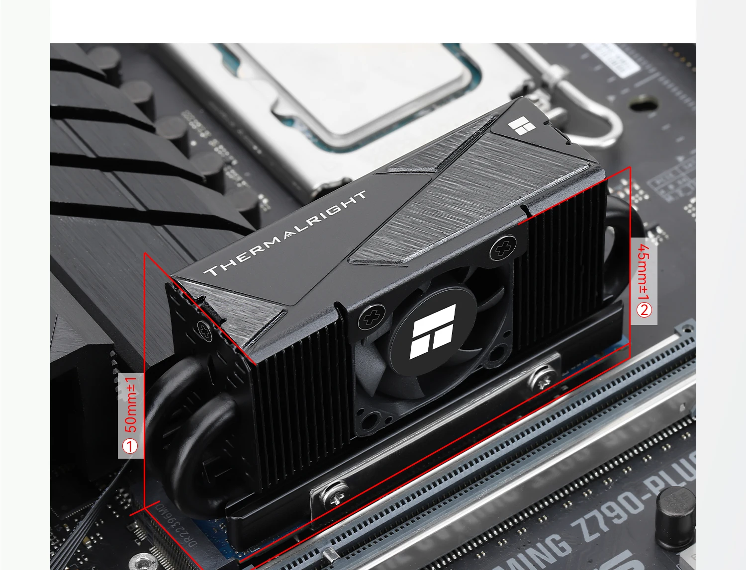 HR-10 2280 M.2 Solid State Drive AGHP 4 Heat Pipe Heat Sink Radiator M.2 SSD Coo