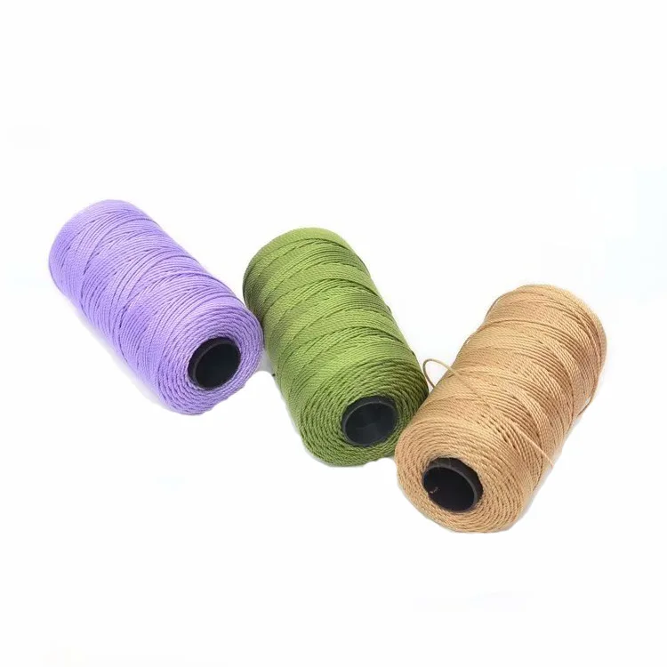 3-Strand Nylon Thread Twisted String Hook Line, Woven Crochet Hat Shoes Line, Car Cushion, Ice Silk Wool Thread, 100g, 1Pc 5