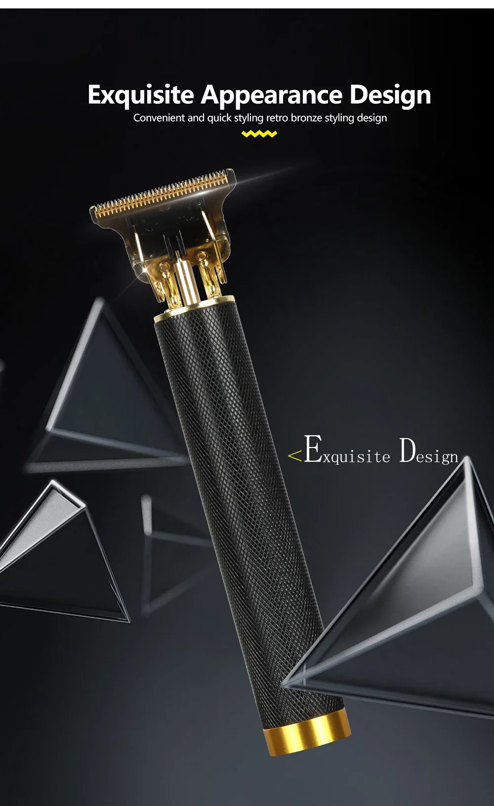 Description Picture 6 of item2024 Vintage Electric Shaver Hair Trimmer Barber Hair Clipper Cordless Hair Cutting Machine Beard Shaving Tondeuse T9 Razor Men