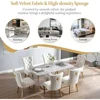 Dining Chairs Set of 6, Luxury Velvet Tufted Legs & Nailhead Trim, Back Lion Head Pull Ring & Rhomboid Pattern, Kitchen Chairs 4