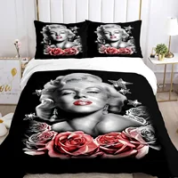Marilyn Monroe Duvet Cover Comforter Fear Bedding sets Soft Quilt Cover and Pillowcases for Teens Boy Single Double Queen King 1