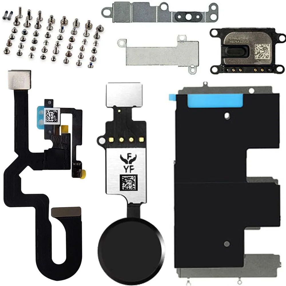 

Full LCD Parts For iPhone 8G 8 Plus Front Camera Home Button Key Flex Cable Earpiece And Full Screws Set Metal Pate Replacement