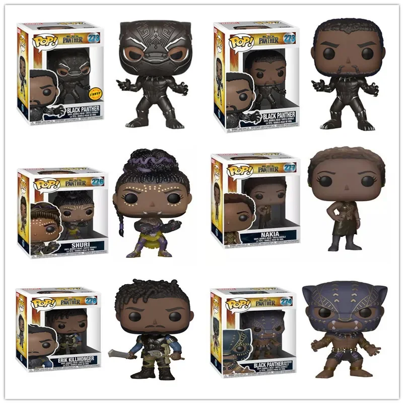 Экшн-фигурки «Черная Пантера» FUNKO POP #274 VENOMIZED 370 #273 ERIK KILLMONGER #278 NAKIA 277 #, коллекционные игрушки, куклы, подарки