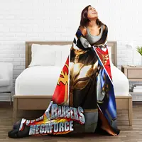 Mighty Morphin Power Ranger Blankets Fleece Lightweight Sofa Throw Blankets For Couch Bedding Travel Throws Bedspread Quilt 1