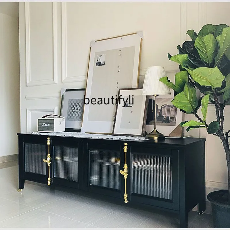 

Iron Changhong Glass Cabinet Living Room Nordic TV Cabinet Modern Minimalist Locker Floor Cabinet