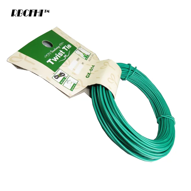 1 Db Kertészeti Kábelkötegek Újrahasznosítható Kerek Vashuzal Csavarkötése A Virágnövények Mászó Szőlőjéhez Multifunkcióval Bevont Rögzítőhúrok - Image 4