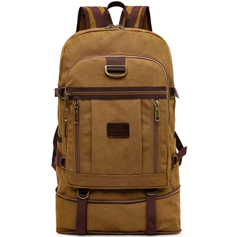 

Extra Large Canvas Bag 60 Liters Trend Men And Women Travel Mountaineering Multi Functional Wear Resistant And Durable Backpack