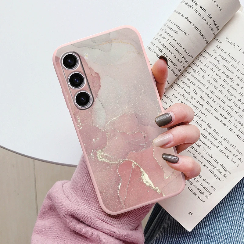 Marble Stone Texture Silicone Protective Case - Fashionable Back Cover