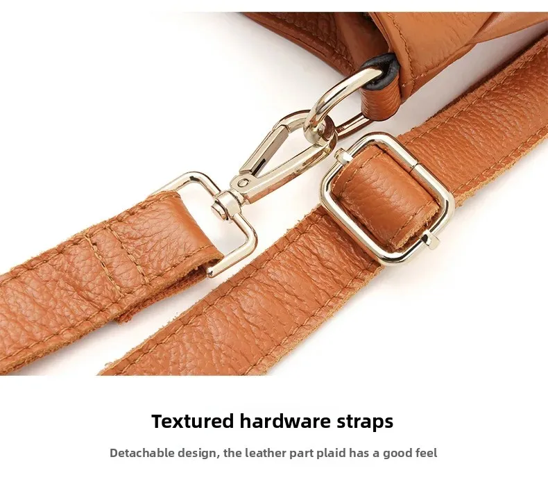 Sac bandoulière en cuir de vachette style minimaliste