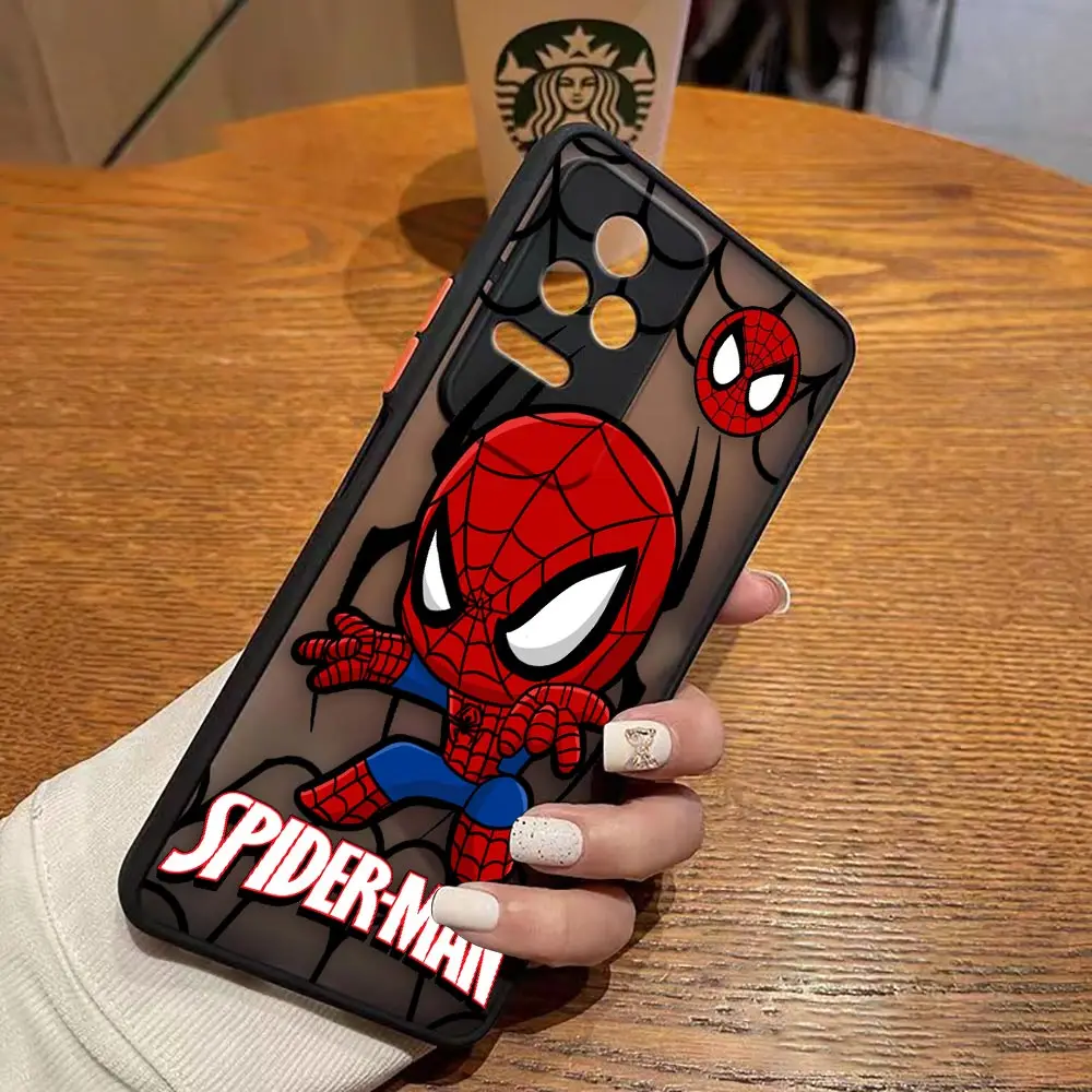 thumbnail image 1 of Matte Case for Redmi A1 K50 K40 GAMING K30 K20 10X 10C 10 9C 9T 9A 9 8 7 PRO 4G 5G Case Funda Capa Shell Marvel Spider-Man Combo, 1 of 5
