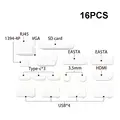 16pcs white